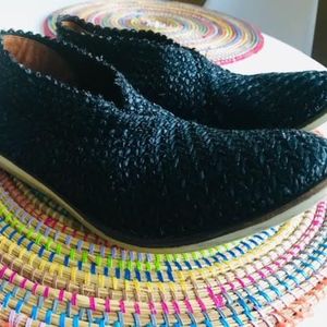 Zara Man Size 12 Knit Woven Leather Slip On Shoes